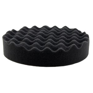 Polérpute Svart myk Vafflet 130 mm