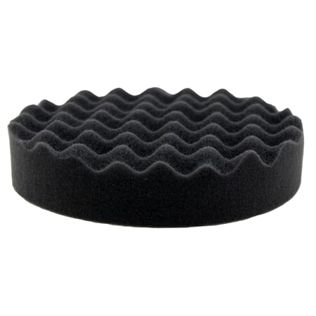 Polérpute Svart myk Vafflet 130 mm i pose