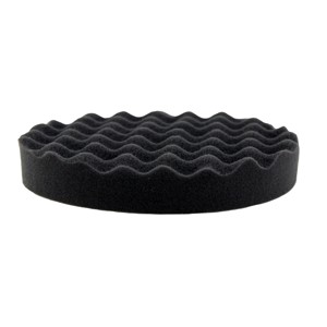 Polérpute Svart myk Vafflet 160mm