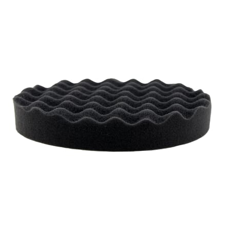 Polérpute Svart myk Vafflet 160mm
