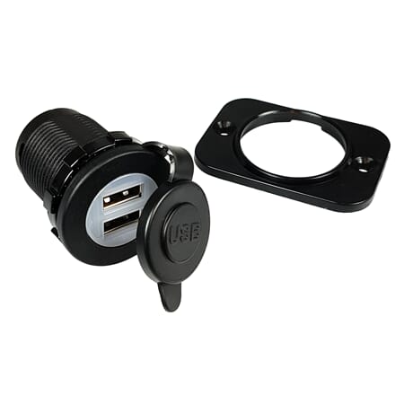 STRØMUTTAK 12V 2 X USB - 2,1A