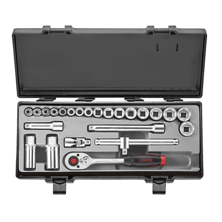 "SUPER LOCK PIPENØKKELSETT 24 DELER 3/8"""