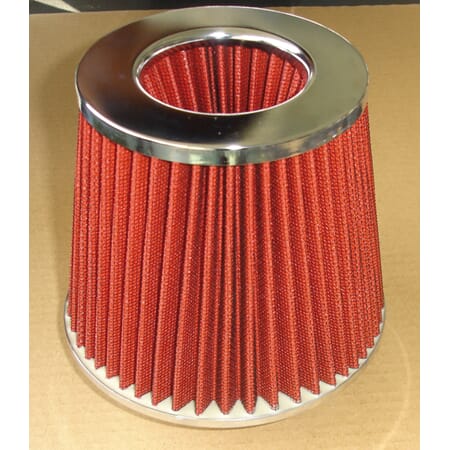 LUFTFILTER SPORT RØD/KROM