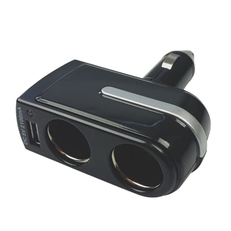 STRØMUTTAK 2 + 1 x USB