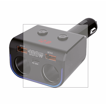 STRØMUTTAK 12/24V 180W M/USB OG VOLTMETER